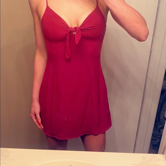 Casual red mini dress - Picture 1 of 2